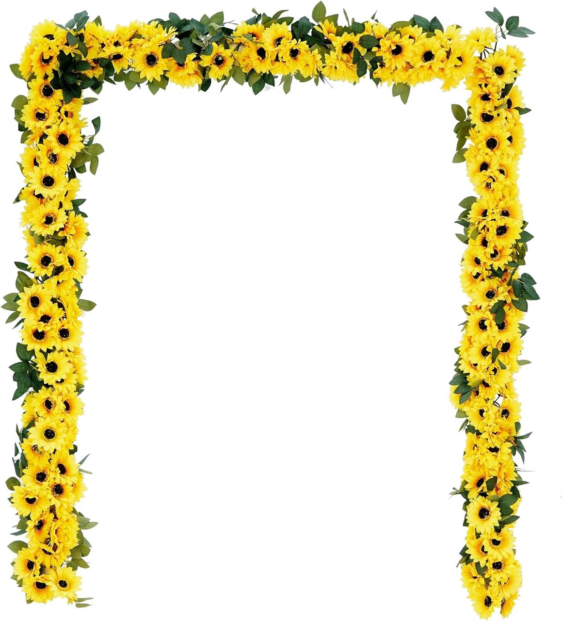 Artificial Sunflower Garland 7.5Ft Fake Sunflowers Hanging Flower Vine for Baby Shower Wedding Party Home Garden Wall Table Decor